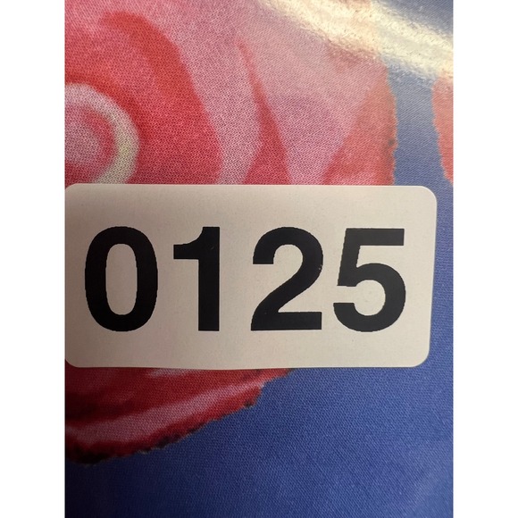 Entro Blue Pink Floral Puff Sleeve Ruffle Drop Waist Mini Dress S Cottagecore - Picture 15 of 15